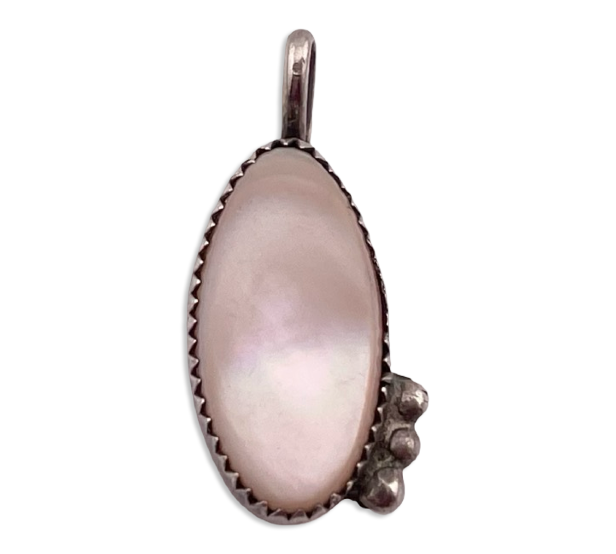 sterling silver mother of pearl shell pendant