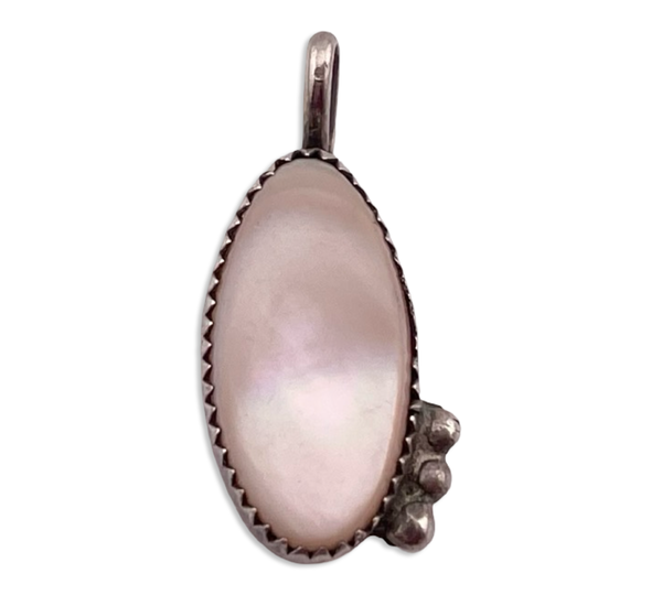 sterling silver mother of pearl shell pendant