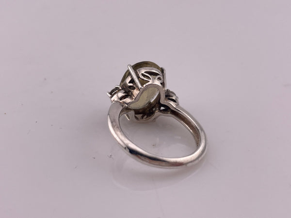 size 7.25 sterling silver faceted citrine topaz ring