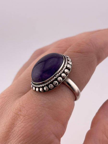 size 9.25 sterling silver amethyst ring