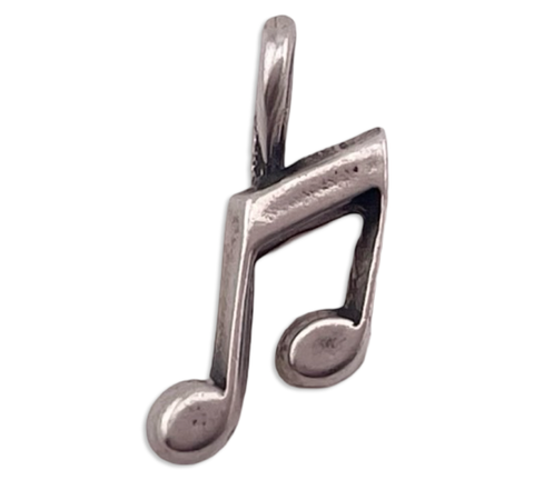sterling silver music note pendant
