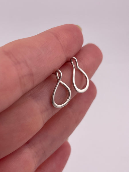 sterling silver small stoneless open post earrings