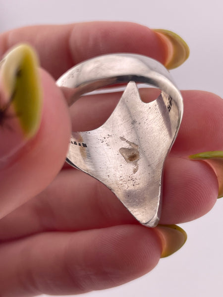 size 8.75 sterling silver Mexican chunky heavy stoneless ring