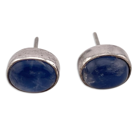 sterling silver blue moonstone post earrings