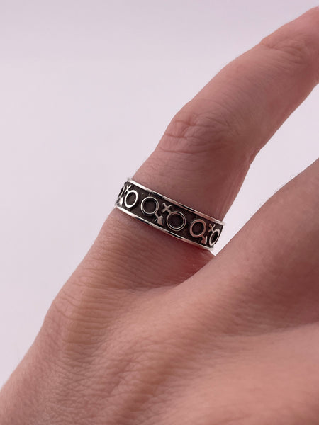 size 6.25 sterling silver Mexican Venus Mars sex symbols band ring