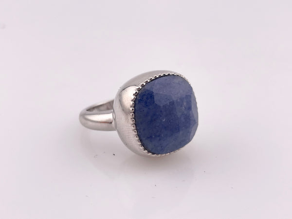 size 7.5 sterling silver blue aventurine ring