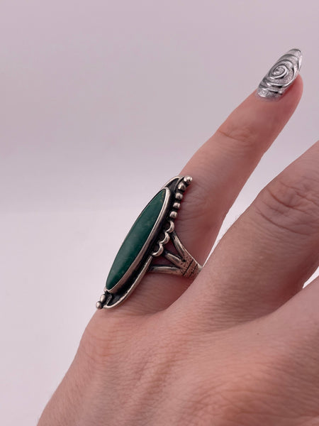 size 6 sterling silver turquoise ring