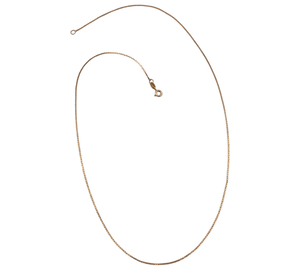sterling silver gold plated 20" .8 mm box chain link necklace