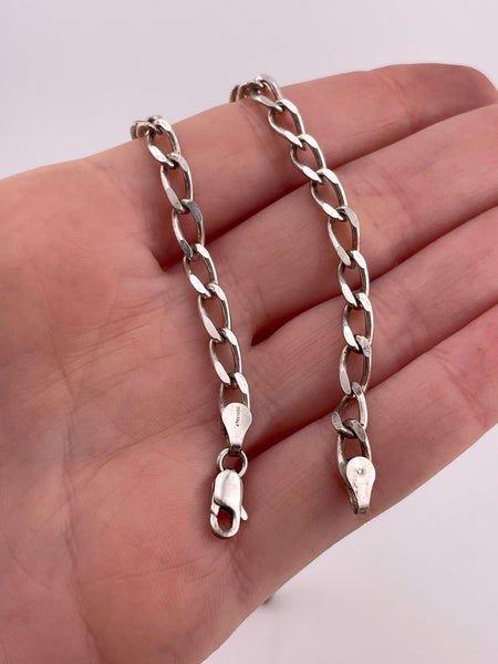 sterling silver 30" chain link necklace