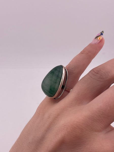 size 5 sterling silver aventurine ring