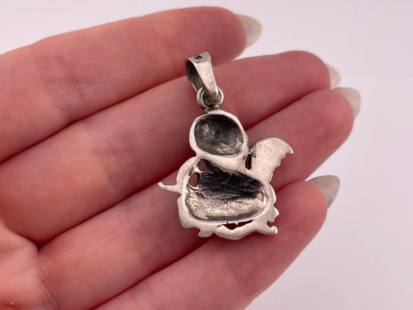 sterling silver Mexican cherub Cupid pendant
