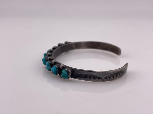 sterling silver turquoise snake eye cuff bracelet