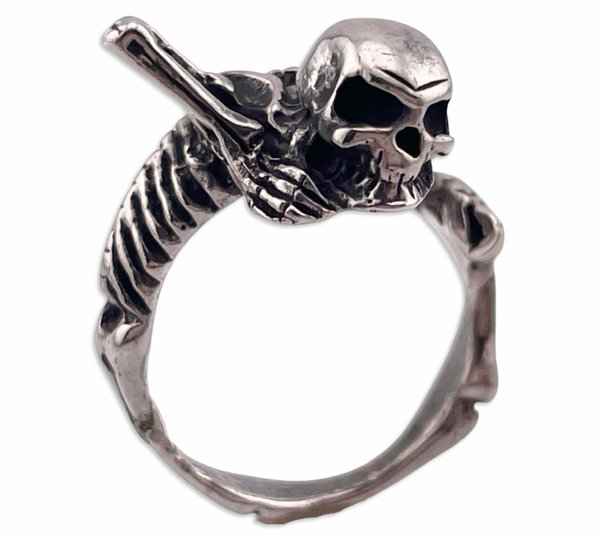 size 7.5 sterling silver skeleton ring