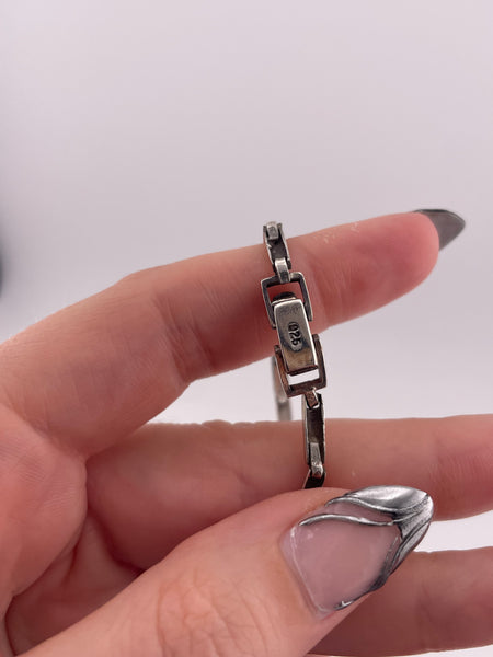 sterling silver 16-1/2" abalone necklace