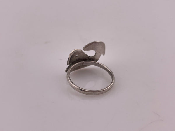 size 4.75 sterling silver whale ring