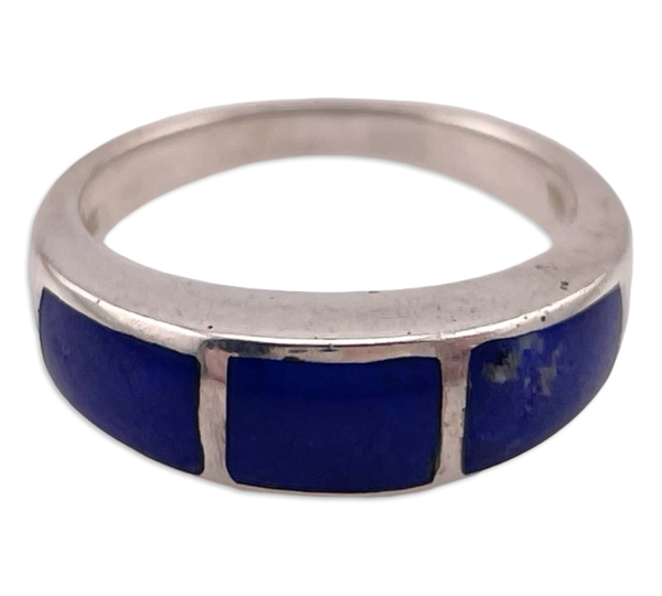 size 6 sterling silver lapis ring