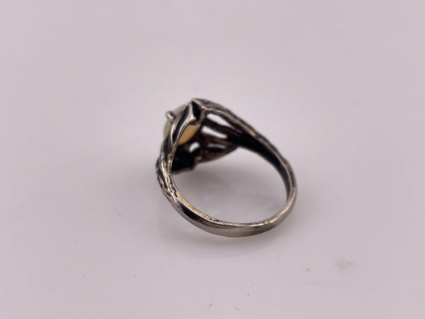 size 5.75 sterling silver opal ring