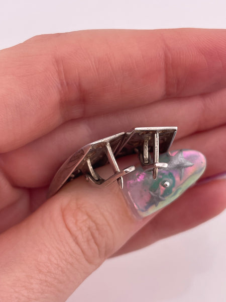 sterling silver & 14k gold flower resin lever-back post earrings