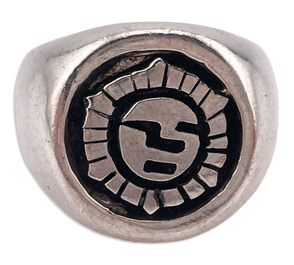 size 5.5 sterling silver sun face chunky ring