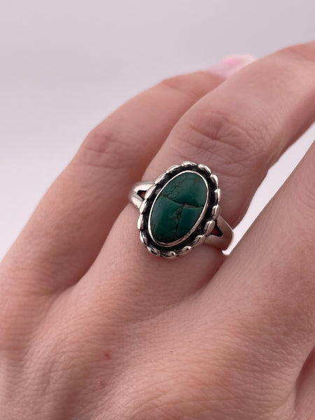 size 6.5 sterling silver Bell Trading Post turquoise ring **AS IS**