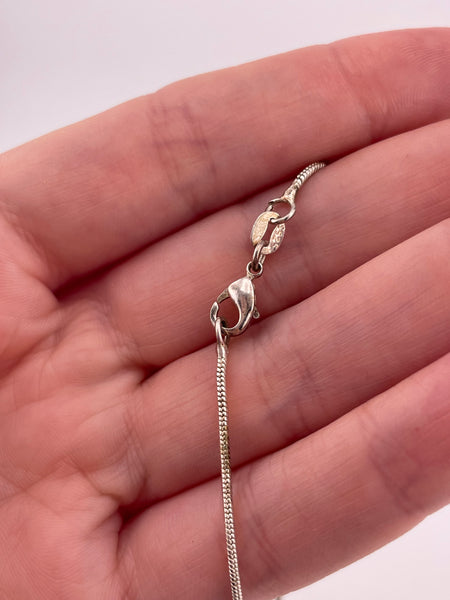 sterling silver 18-1/2" chain w/ NOT SILVER pendant sea glass shell necklace
