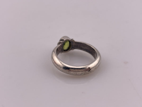 size 6.25 sterling silver faceted peridot ring