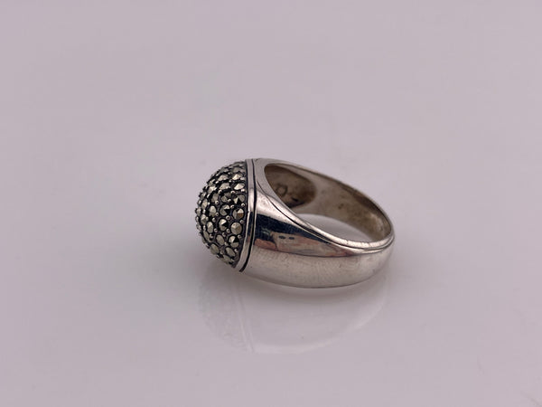 size 6.75 sterling silver marcasite ring