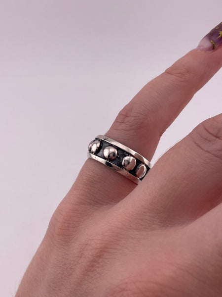 size 6.25 sterling silver ball band ring