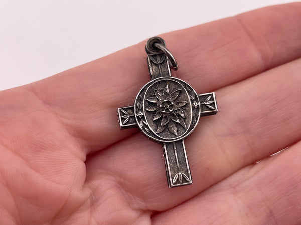sterling silver religious cross slide pendant