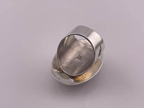 size 6.5 sterling silver DRT purple jade ring