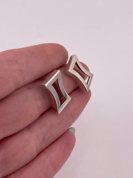 sterling silver stoneless post earrings