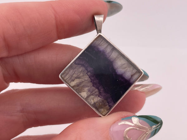 sterling silver amethyst pendant