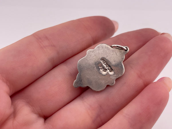 sterling silver cat's eye pendant
