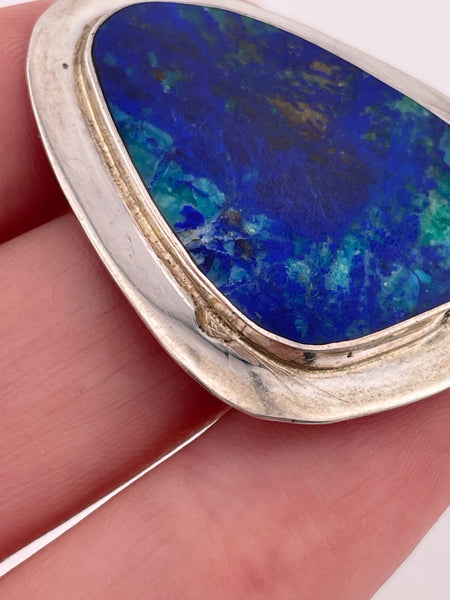 sterling silver Nick Garcia azurite post earrings