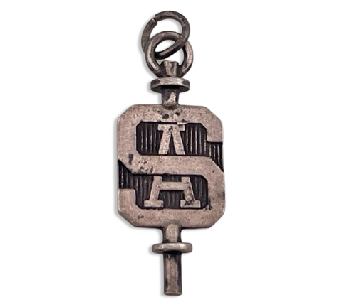 sterling silver "SA" school pendant