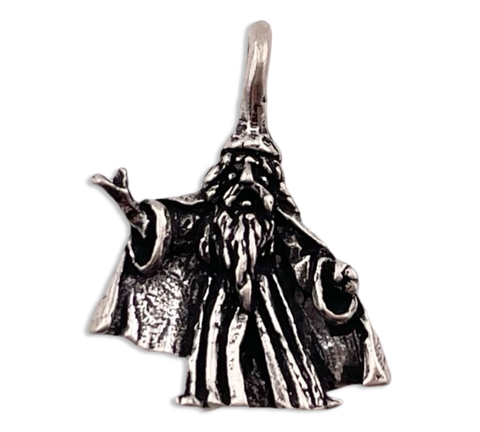 sterling silver wizard pendant