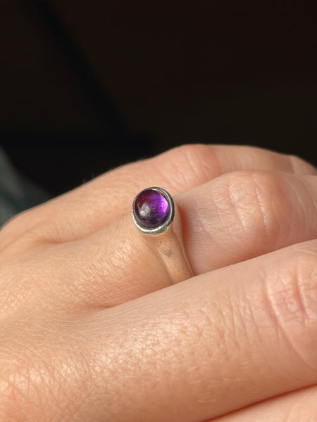 size 5.75 sterling silver amethyst ring
