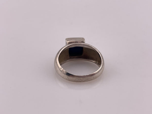 size 7 sterling silver lapis square ring