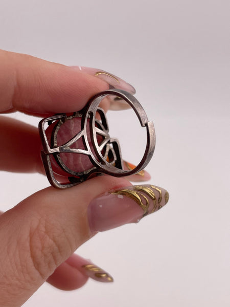 size 7.5 sterling silver rhodochrosite ring **AS IS**