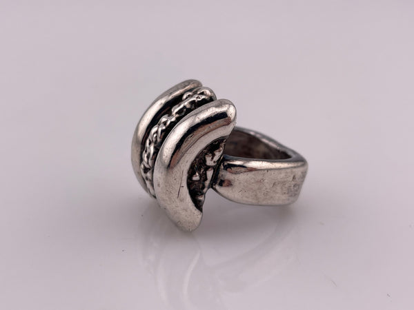 size 7.75 sterling silver electro-form textured ring