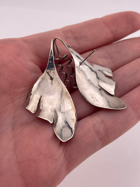 sterling silver stoneless leaf post earrings ***Not Sterling Posts***