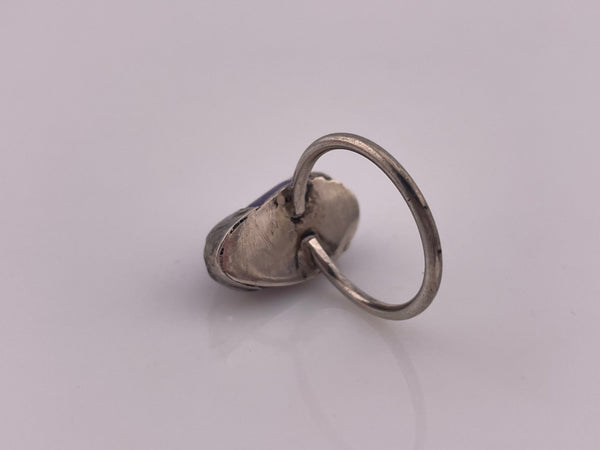 size 6.5 sterling silver artisan amethyst ring