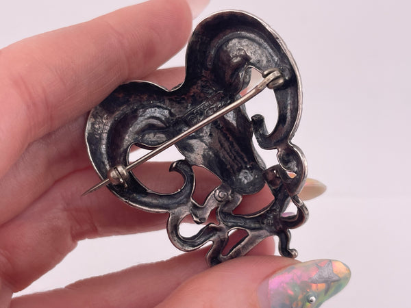 sterling silver Cini Aries the Ram zodiac brooch pin