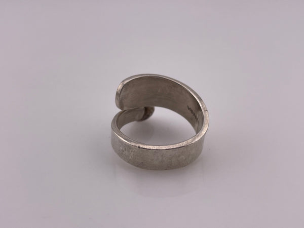 size 8.25 sterling silver dome bypass ring