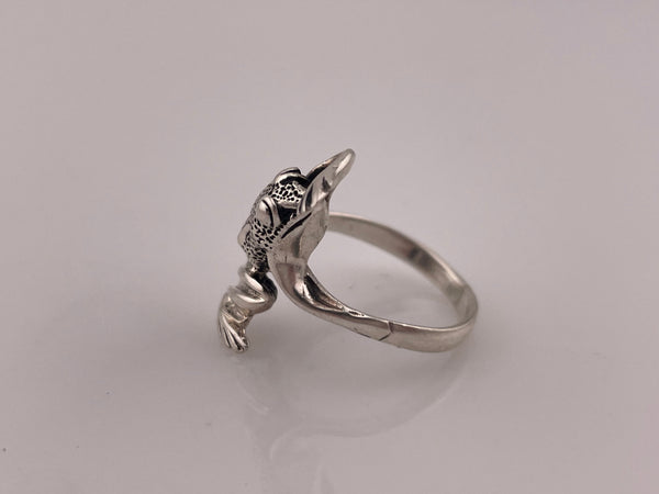 sterling silver frog ring - choose size