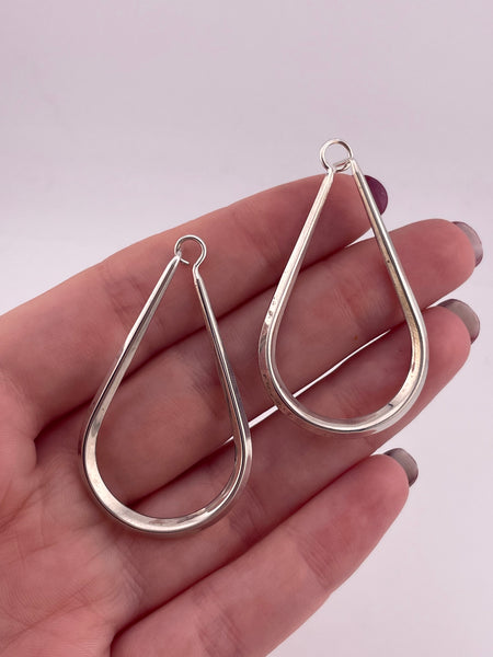 sterling silver Ed Levin stoneless teardrop post earrings