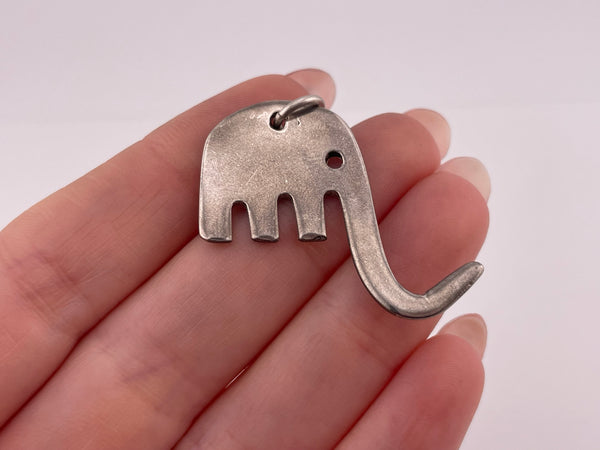 sterling silver elephant pendant