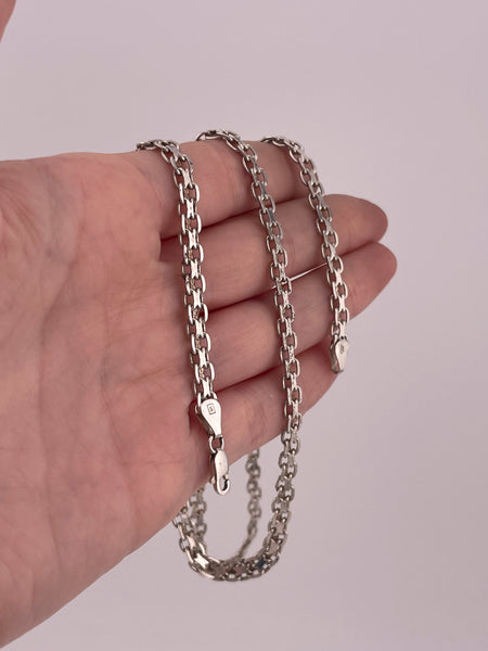 sterling silver 24" 4.84mm bismark flat chain necklace