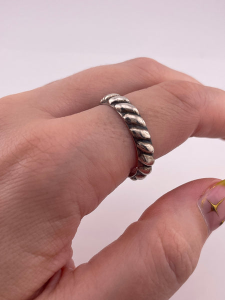 size 11.25 sterling silver Mexican bumpy band ring