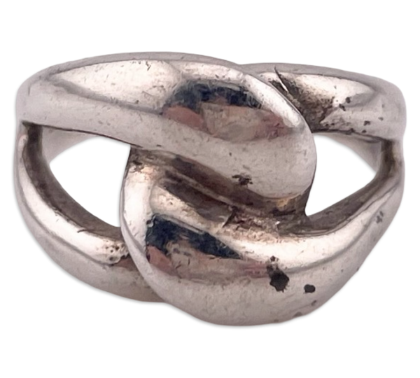 size 6.5 sterling silver stoneless entwined ring
